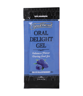 Doc Johnson Oral Delight Gel - Blue Raspberry - Bulk Refill - 48 Pieces - 0.24 oz / 7 gr