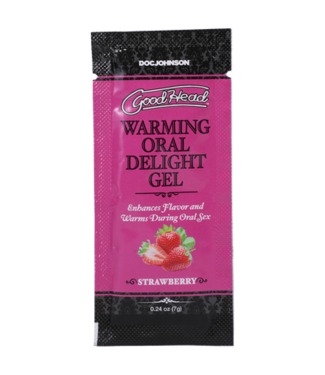 Doc Johnson Warming Oral Delight Gel - Strawberry - Bulk Refill - 48 Pieces - 0.24 oz / 7 gr