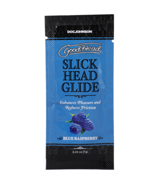 Doc Johnson Slick Head Glide - Blue Raspberry - Bulk Refill - 48 Pieces - 0.24 oz / 7 gr