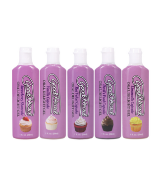 Doc Johnson Oral Delight Gel - Cupcakes - 5 Pack - 1 fl oz / 29 ml