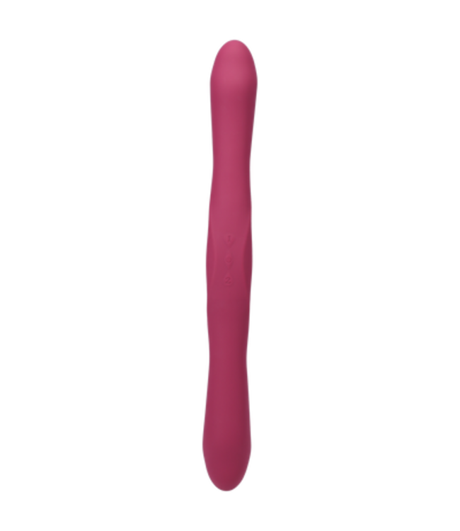 Duet - Double Ended Vibrator with Wireless Remote - Berry