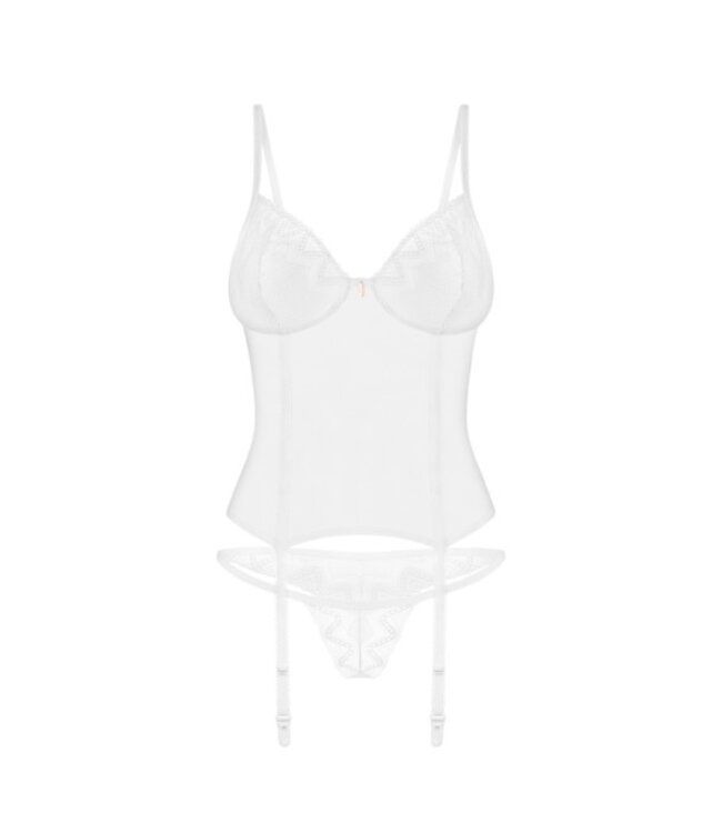 Obsessive - Alissium corset & thong White XL/2XL