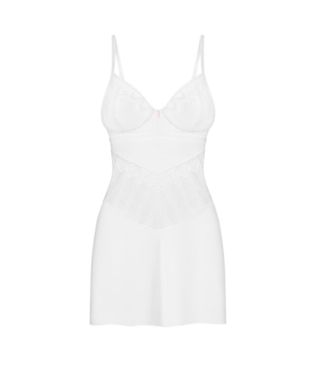 Obsessive - Alissium chemise & thong White XL/2XL