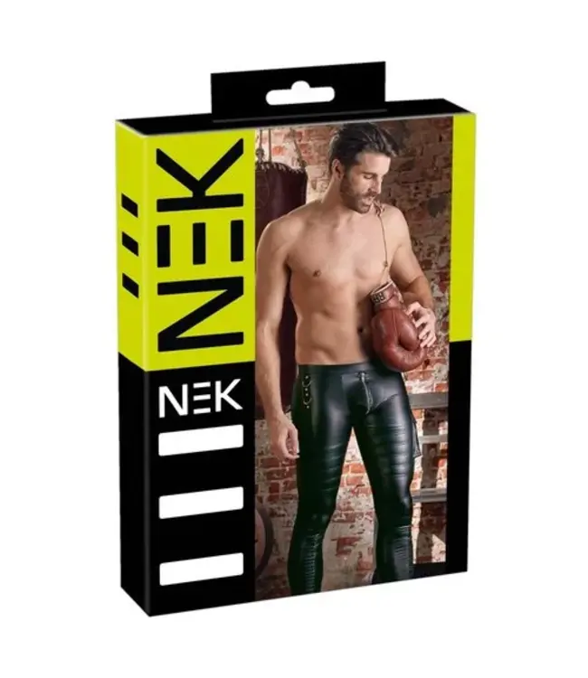NEK - Slim-fit Wetlook Trousers