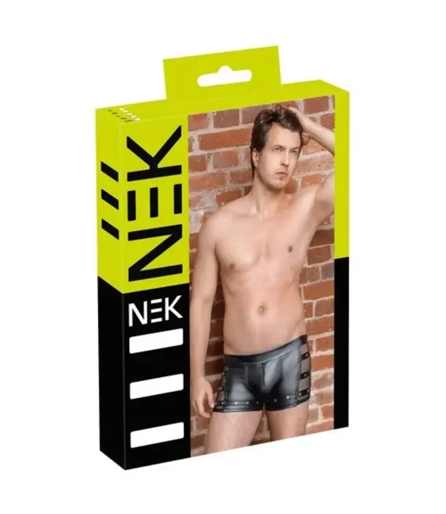 NEK - Rough Matte Wetlook Shorts with Studs