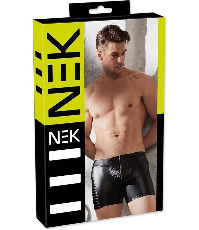 NEK - Matt-Look Biker Pants With Zipper
