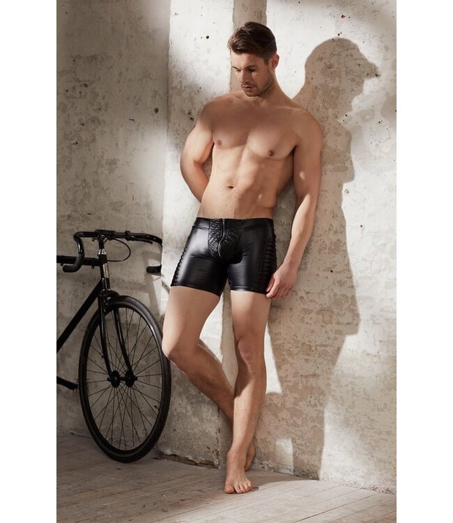 NEK - Matt-Look Biker Pants With Zipper