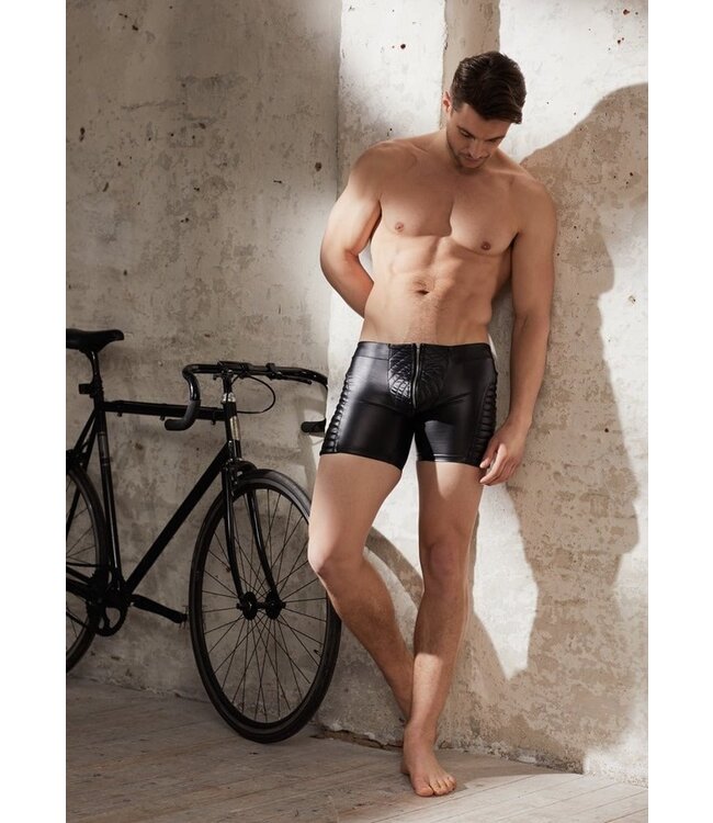 NEK - Matt-Look Biker Pants With Zipper