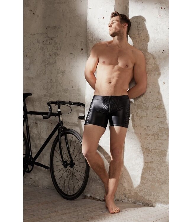 NEK - Matt-Look Biker Pants With Zipper