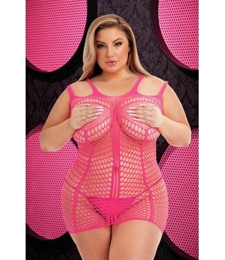 Lapdance LAPDANCE SHREDDED MINI DRESS PINK, QUEEN