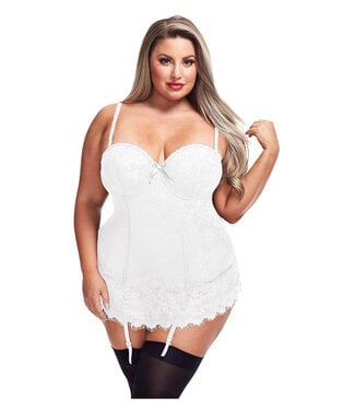 Baci Lingerie BUSTIER AND GSTRING WHITE, 3X/4X