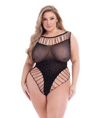 Baci Lingerie BACI DIAMONTE BODYSUIT BLACK, QUEEN