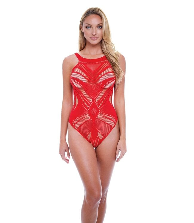 BACI JACQUARD BODYSUIT RED, OS