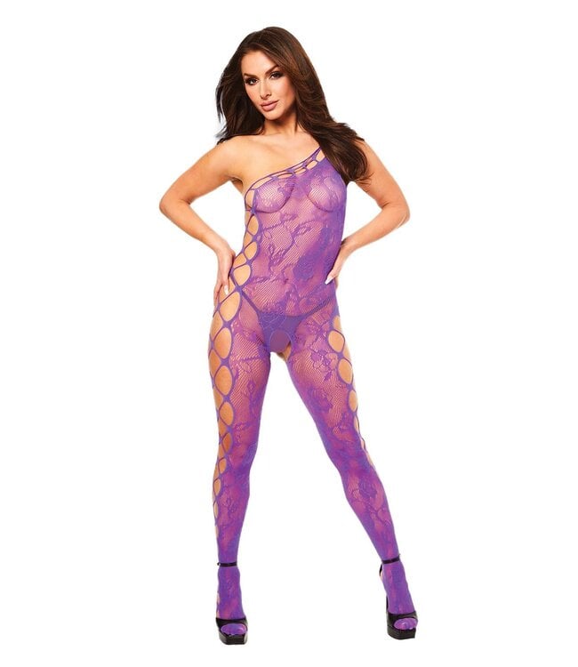 BACI OFF THE SHOULDER BODYSTOCKING PURPLE, OS