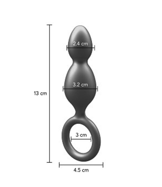 The Plugger 2-Balls Metallic Silicone Plug