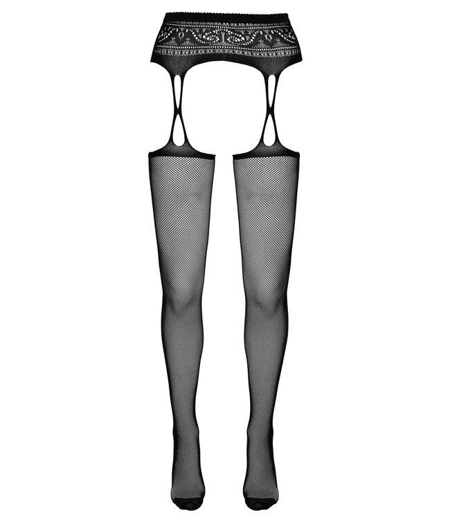 Stockings With Garter Belt - Black