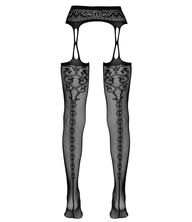 Stockings With Garter Belt - Black