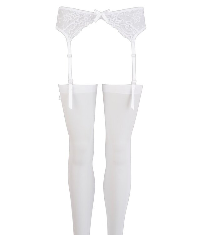 Suspender Belt and Stockings White