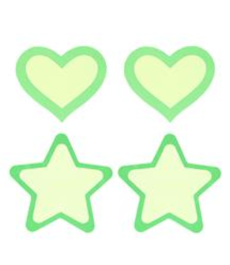 Peekaboo Pasties Glow in the dark Hearts And Stars