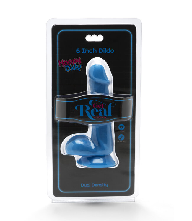 ToyJoy Get Real Happy Dicks Dildo 6' Balls