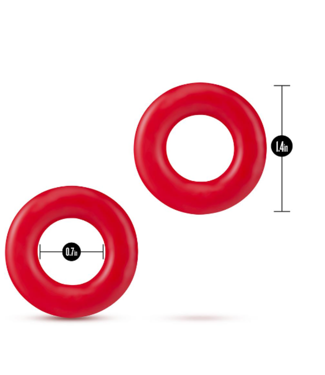 Stay Hard Donut Rings - 2 Pack Red