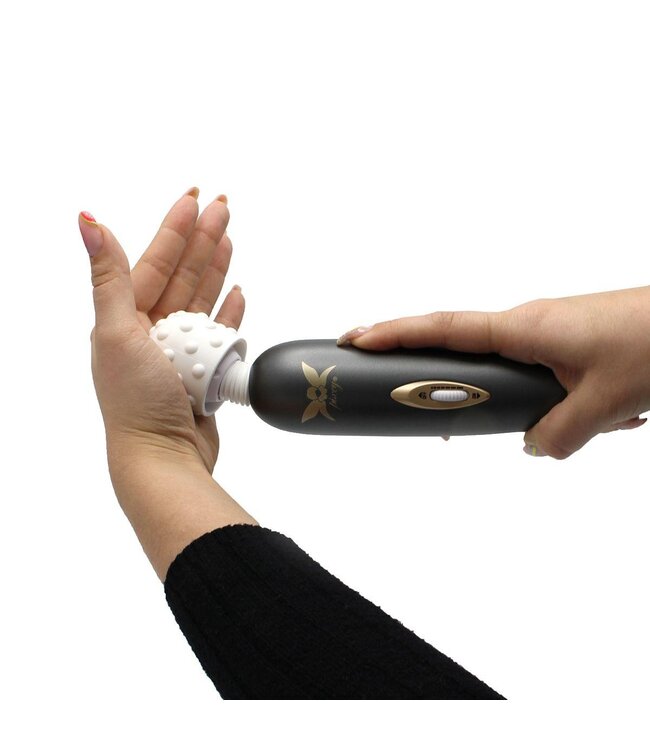 Exceed v2 Wand Vibrator met kabel Zwart - Wit