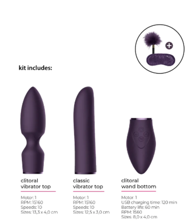 Pleasure Kit #4 - Vibrator with Different Attachments