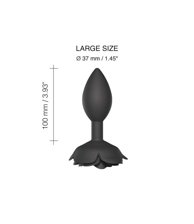 Love to Love - Open Roses Maat L - Butt Plug - Zwart