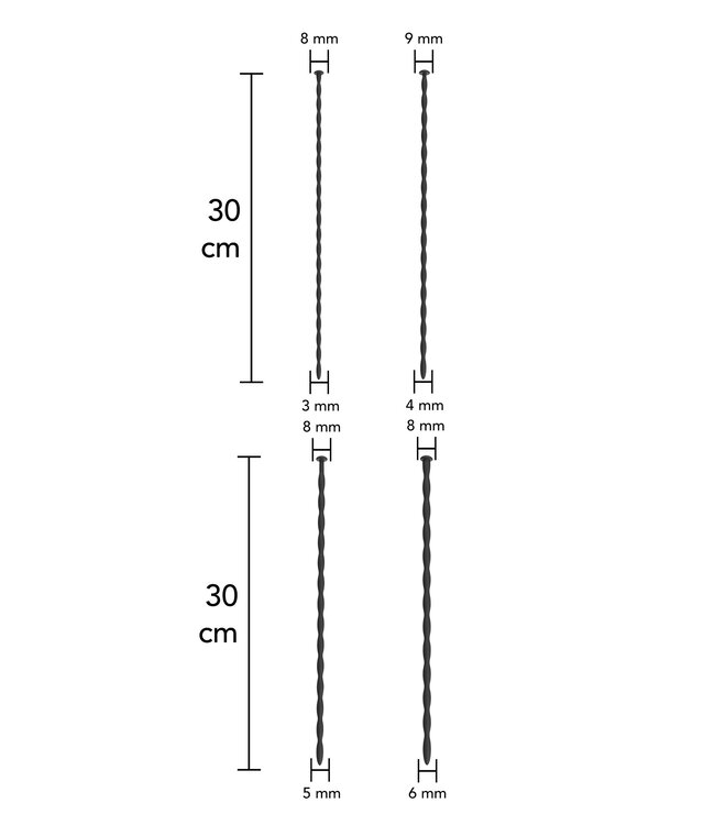 Hidden Desire Extreme Penis Dilator Set Small 4 pcs