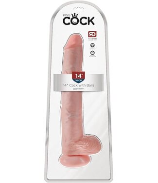 King Cock 14" Cock with Balls