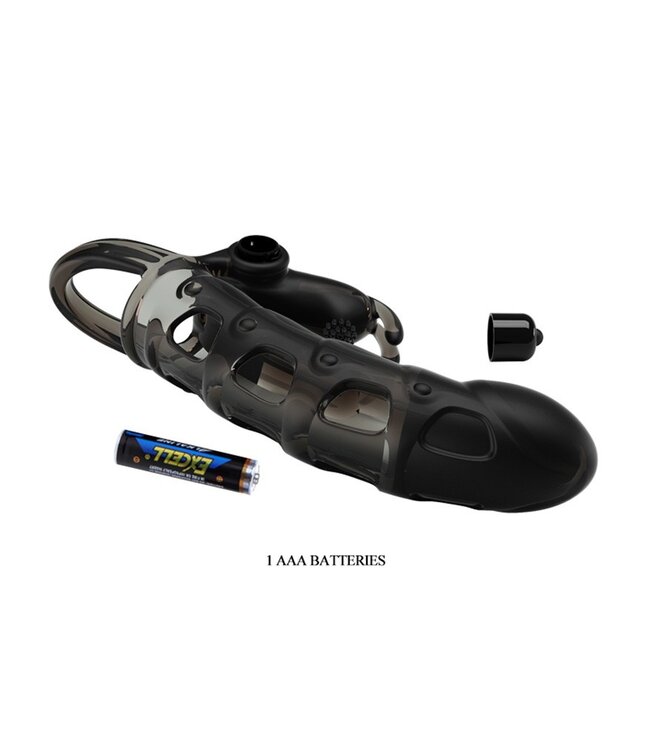 Pretty Love - Cuper - Penis Sleeve + Rabbit Vibrator - Black