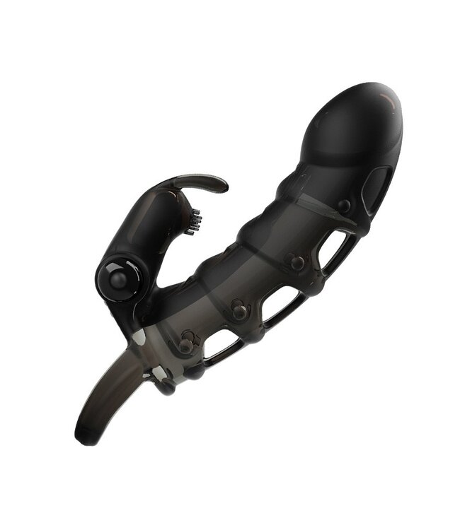 Pretty Love - Cuper - Penis Sleeve + Rabbit Vibrator - Black