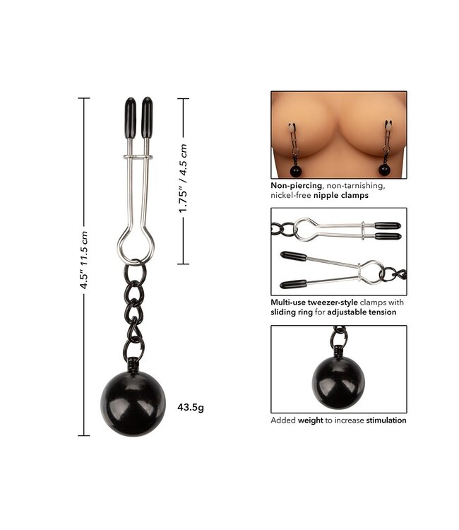 CalExotics Nipple Grips Weighted Tweezer Nipple Clamps