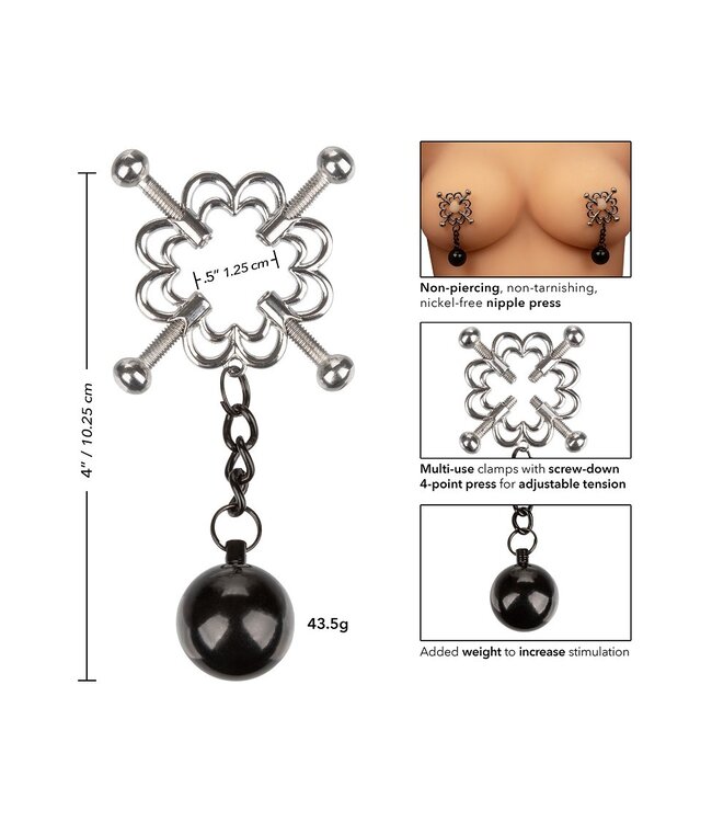 CalExotics Nipple Grips 4-Point Weighted Nipple Press