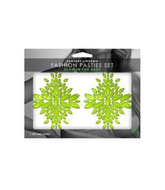 Glow Glow in the Dark Crystal Stickers - Neon Green