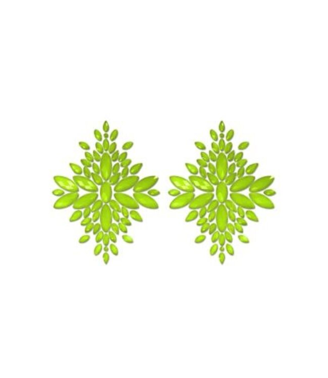 Glow in the Dark Crystal Stickers - Neon Green