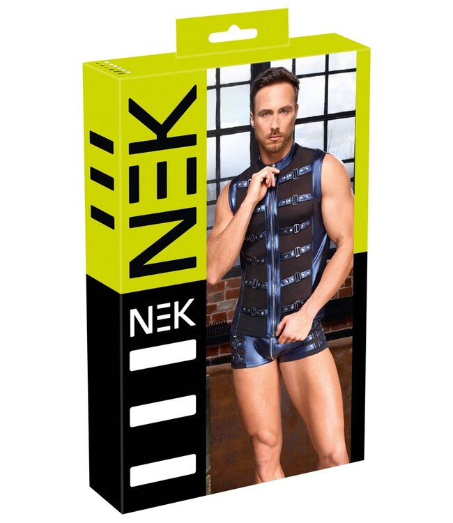 NEK - Shirt Blue - Zipper and Straps