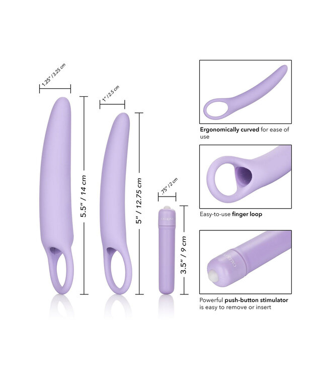 Set of 2 Vibrating Silicone Dilators