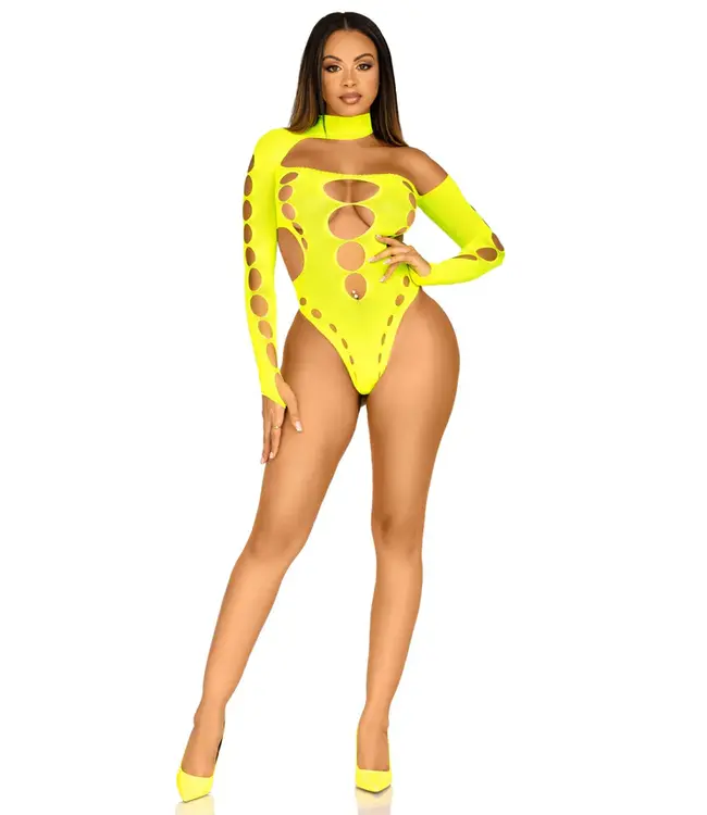 LEG AVENUE SEAMLESS THONG BACK BODYSUIT