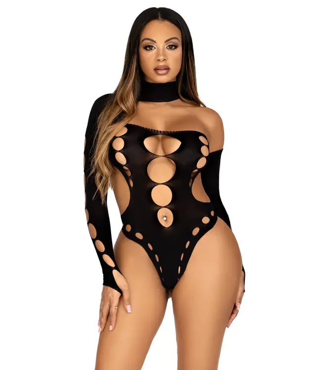Asymmetrical Cut Out Bodysuit