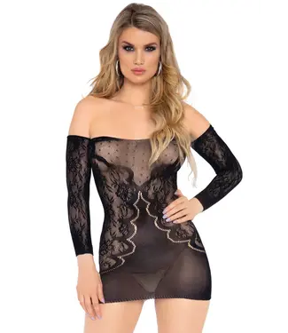 Leg Avenue OFF TE SHOULDER MINI DRESS
