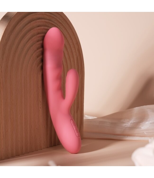 Svakom - Avery Powerful Thrusting Vibrator Strawberry Pink