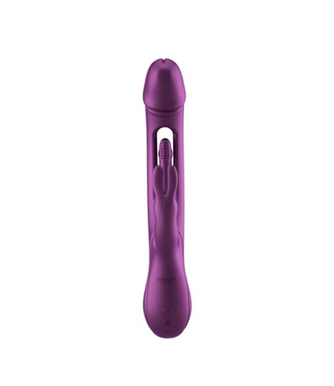 HoneyPlayBox - Trilux Kinky Finger Rabbit Vibrator with Anal Beads Purple