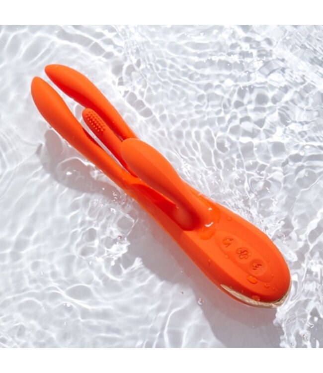 HoneyPlayBox - Terri App-controlled Kinky Finger Tapping Rabbit Vibrator Orange