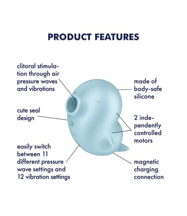 Satisfyer - Sassy Seal Air Pulse Vibrator Blue
