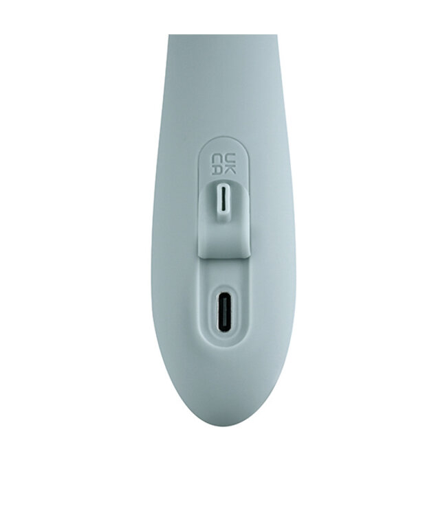 Svakom - Chica App-Controlled Warming G-spot and Clitoris Vibrator Turquoise Grey