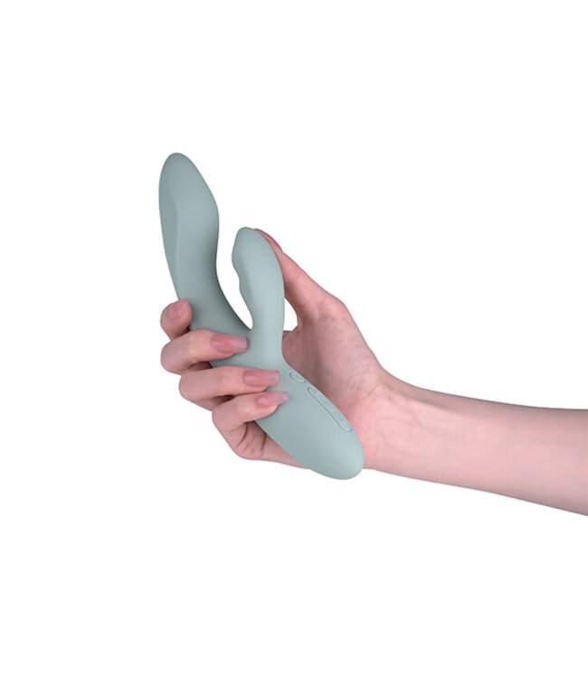 Svakom - Chica App-Controlled Warming G-spot and Clitoris Vibrator Turquoise Grey