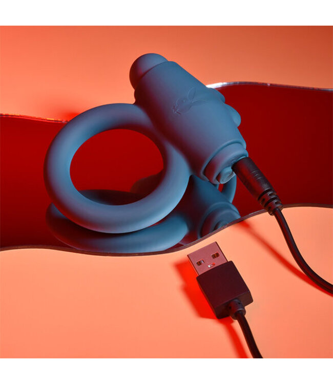 Playboy Pleasure - Bunny Buzzer Cockring - Teal