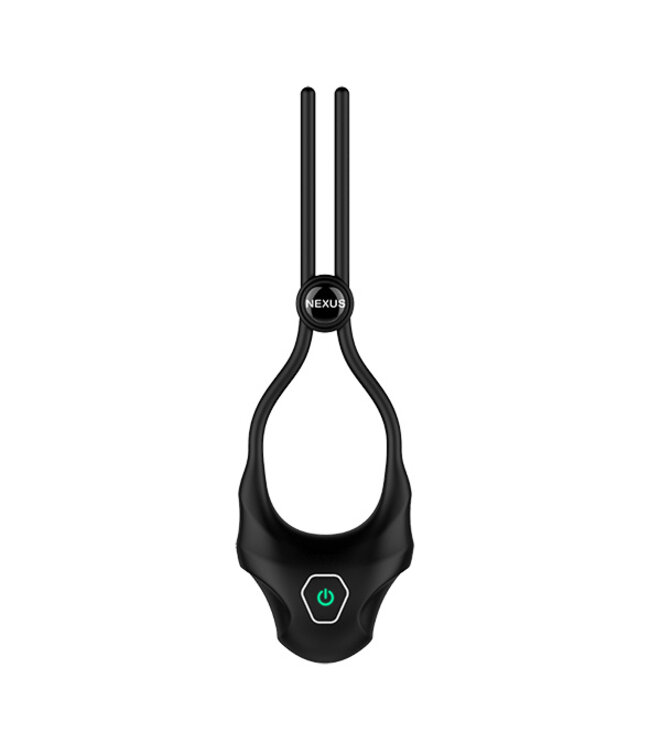 Nexus - Forge Vibrating Adjustable Lasso Silicone Cock Ring Black