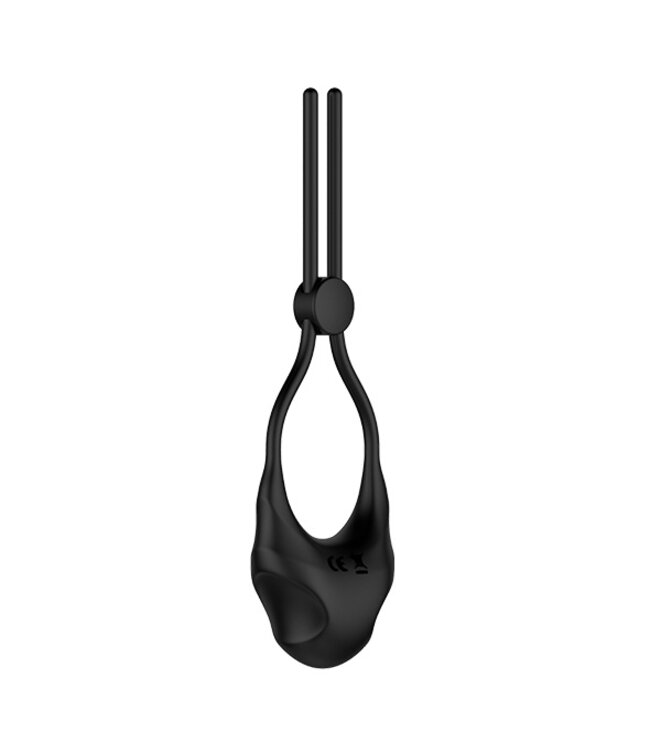 Nexus - Forge Vibrating Adjustable Lasso Silicone Cock Ring Black